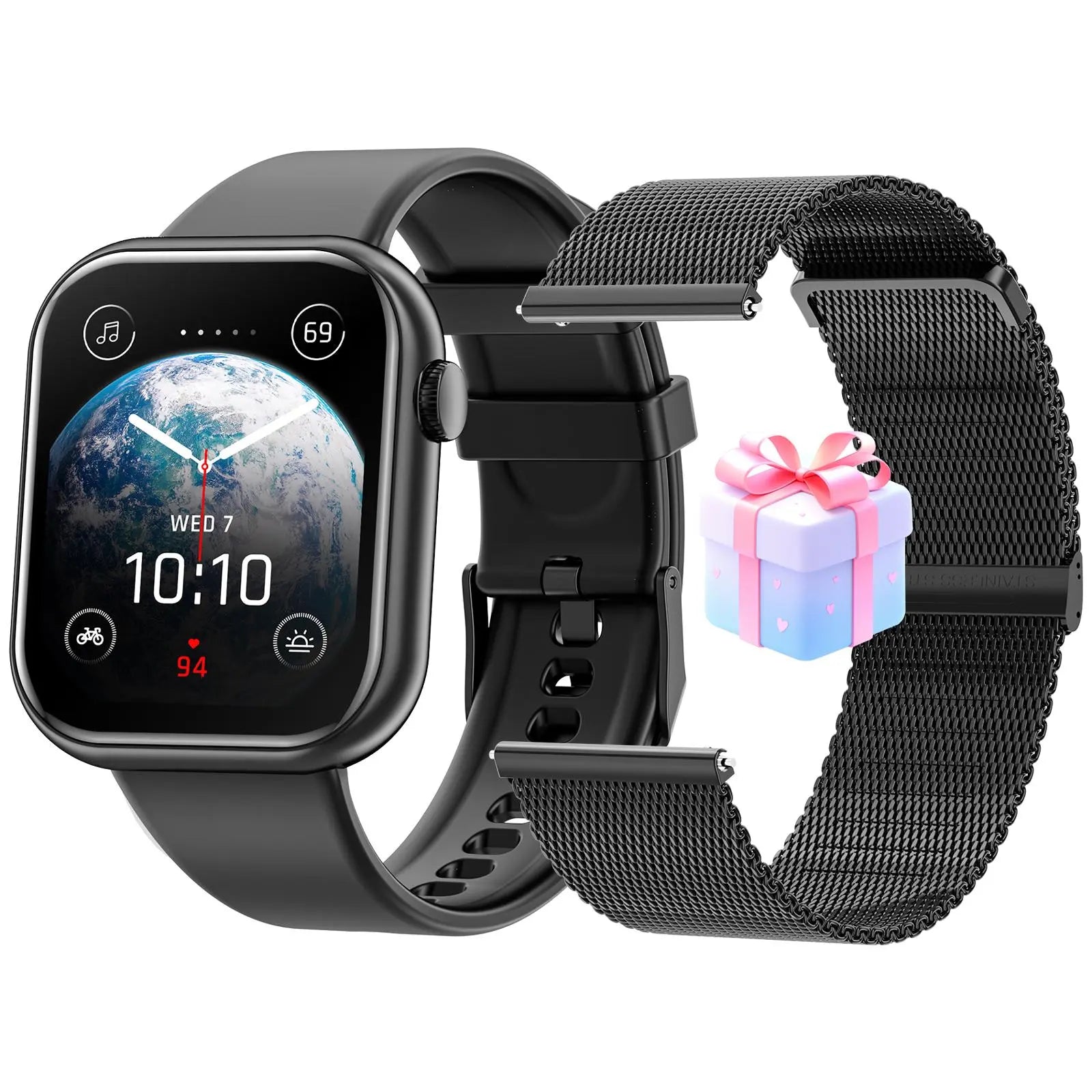 Smart Watch for Women Man (Answer/Make Call), 1.85 Inch Fitness Tracker with Pedometer & Multiple Sports Modes, Fitness Watch for Android Iphone, Back to School Gifts, Health Smart Watch