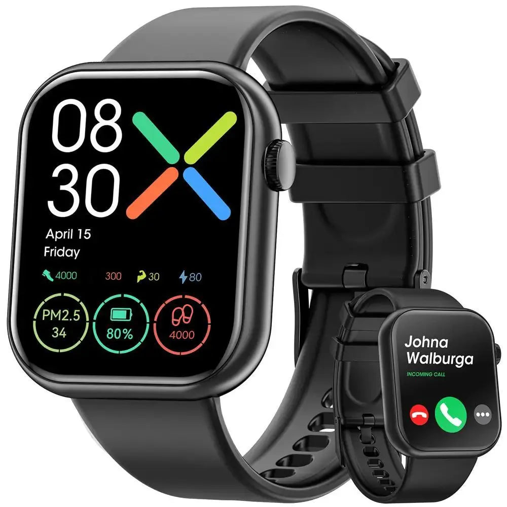 Smart Watch for Women Man (Answer/Make Call), 1.85 Inch Fitness Tracker with Pedometer & Multiple Sports Modes, Fitness Watch for Android Iphone, Back to School Gifts, Health Smart Watch